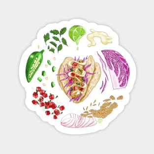 Fish Taco Diagram Sticker